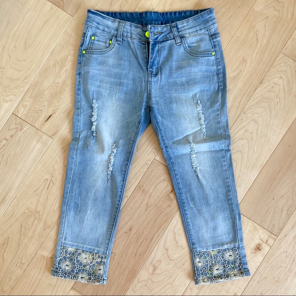 Capri Jeans 3/4 Cropped Pants 26”